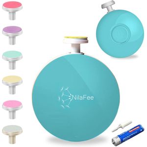 NilaFee - Electrische Baby Nagelvijl - 7 Vijlen - Incl. Batterij - Baby Nagelknipper - Manicureset Baby - Nagelschaartje - Dusty Mint