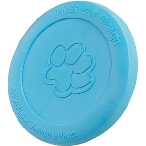 West Paw Zogoflex Zisc - Flexibele Hondenfrisbee - Onverslijtbaar Stevig Materiaal - Kleur: Blauw, Maat: Small