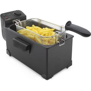 Frituurpan 3 liter met Koude Zone Technologie en Instelbare Temperatuur - Zwart