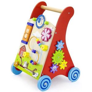 Viga Toys Activiteiten Loopwagen Rood