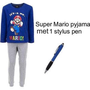 Super Mario Pyjama met Stylus Pen. Maat 104 cm / 4 jaar