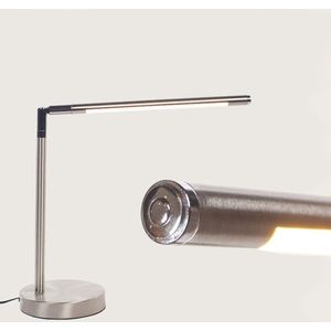 Moderne bureaulamp Ugellos-s1 lichtss-sgrijs / staals-smetaals-s30 / 60 cms-sØ 13 cm voets-sdimbaars-smodern design