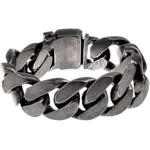 Armband Heren - Verouderd RVS - Gourmet Schakelsarmband - Brede Armband