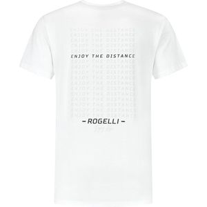 Rogelli Pocket T-Shirt Sportshirt - Korte Mouwen - Heren - Wit - Maat 2XL