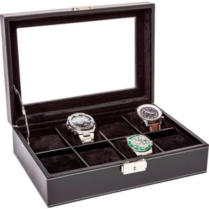 LA ROYALE Horlogebox Classico 8 XL - Zwart - 8 horloges