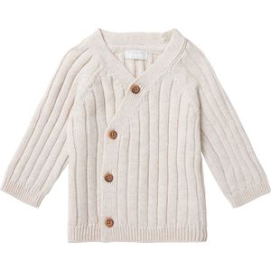 Noppies Unisex cardigan Tyrone long sleeve Unisex Vest - Oatmeal - Maat 62