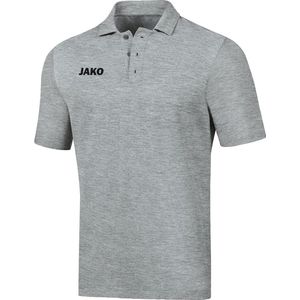 Jako Base Polo Lichtgrijs Gemeleerd Maat 2XL