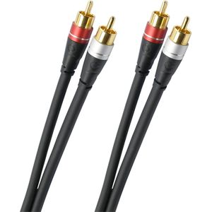 OEHLBACH Audio Link audio kabel 1 m 2 x RCA Zwart