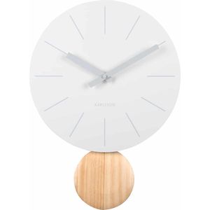 Karlsson Wandklok Arlo Pendulum - Wit - Ø30cm - Wandklok Scandinavisch