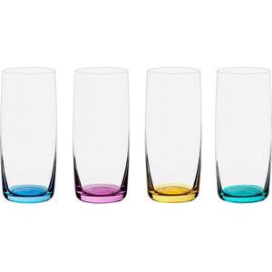 Anton Studio Designs London set van 4 tumbler glazen met gekleurde onderkant