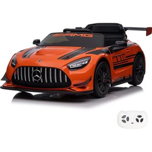 Mercedes AMG GT3 - Elektrische Kinderauto - 12V - 1 tot 6 jaar - Oranje