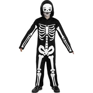 FUNIDELIA Glow-in-the-dark Skelet kostuum voor jongens - 107 - 113 cm