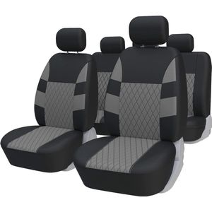Stoelhoezen autoset universele autostoelhoezen stoelbeschermer autobeschermhoes autostoel grijs voor voorstoelen en achterstoelen