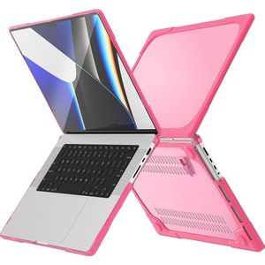 Mobigear Laptophoes geschikt voor Apple MacBook Pro 14 Inch (2021-2024) Hoes Hardshell Laptopcover MacBook Case | Mobigear Shockproof - Roze - Model A2442 / A2779 / A2918 / A2992