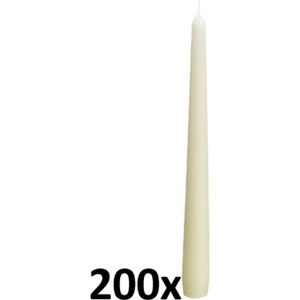 200 stuks Bolsius gotisch ivoor dinerkaarsen 240/23 (7 uur)