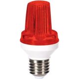 HQ-Power Mini led-flitslamp met E27-fitting, leds smd2835 (3014), 3 W vermogen, genereert 40 flitsen/minuut, 360° stralingshoek, IP56 waterbestendig, 230 V~ 50 Hz, rood