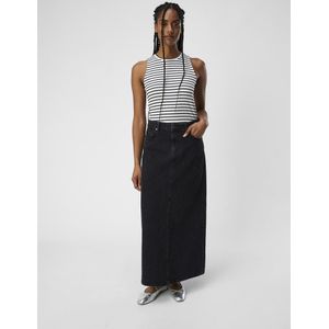 Object Ellen MW Long Denim Skirt Black Denim