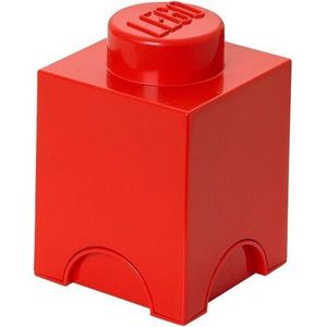 Lego - Opbergbox Brick 1 Vierkant - Polypropyleen - Rood