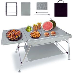 Lichtgewicht Opvouwbare Campingtafel – Aluminium Frame Met Duurzame Oxford Stof – Ideaal Voor BBQ, Tuin & Outdoor Feestjes!