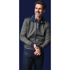 GCM 25241 heren sweatvest groen en navy accenten - maat 3XL