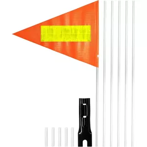 Reflecterende Fietsvlag – 150 Cm Veiligheidsvlag Voor Kinderfietsen – Oranje, Glasvezel, Waterdicht – Ook Voor Rolstoelen En Aanhangers