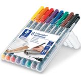 STAEDTLER Lumocolor F permanent pen - Box 8 kleuren