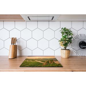 Inductiebeschermer - Chinese Muur - 80x50 cm - Inductiebeschermer - Inductie Afdekplaat Kookplaat - Inductie Mat - Anti-Slip - Keuken Decoratie - Keuken Accessoires