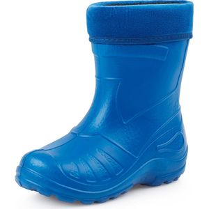 Ladeheid LA-KL-050 Kinder Regenlaarzen - Rubber - met Binnenschoen - EVA - Wasbare Binnenschoen - Blauw - 23