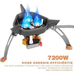 Wokbrander Kookbrander voor Butaan - Koper en Gietzijer - Gemakkelijk Instelbaar - Maximaal vermogen - met Slang en Regelaar - Geschikt voor Buitengebruik - Wok Brander - Butaan