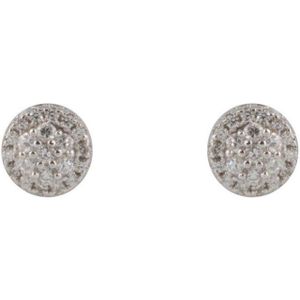 Classics&More - Zilveren oorknoppen gerodineerd met zirkonia - pave
