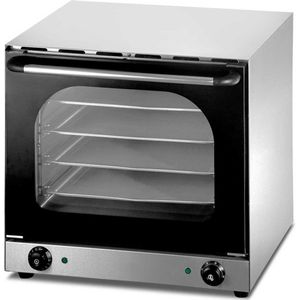 HCB® - Professionele Horeca Heteluchtoven - convectie - 43/32 cm - 230V - RVS hetelucht oven vrijstaand - 59.5x52.5x58 cm (BxDxH)