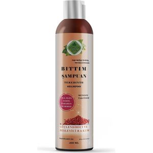 TERPENTIJN BOOM SHAMPOO - Effectieve Verzorging voor Breekbaar en Beschadigd Haar - 400 ml - Voedt en Versterkt Het Haar - Natuurlijke Formule met Plantaardige Olie-extracten - Bevat Geen Alcohol, SLS, SLES en Parabenen - Terebinth Shampoo