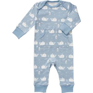 Fresk - Pyjama Zonder Voet - Babypyjama's - Whale Blue Fog 3-6  maanden