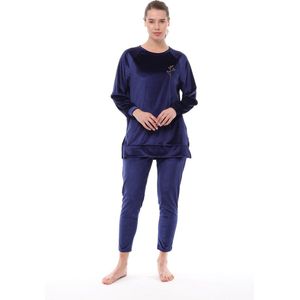 Pijadore - Fluwelen Dames Pyjama Set, Lange Mouwen - XL