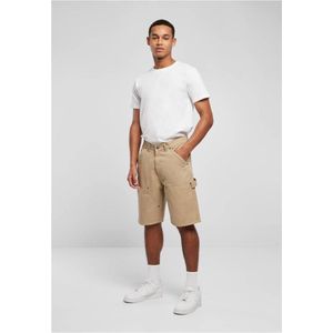 Urban Classics - Double Knee Carpenter Korte broek - Taille, 36 inch - Beige