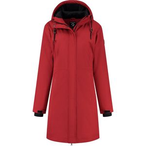 Travelin' Jack Erla - Softshell Winterjas Dames - Parka Waterdicht Winddicht - Rood - Maat 42