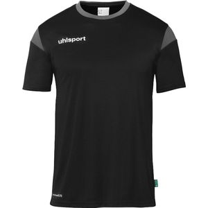 Uhlsport Squad 27 Shirt Korte Mouw Kinderen - Zwart / Wit | Maat: 152