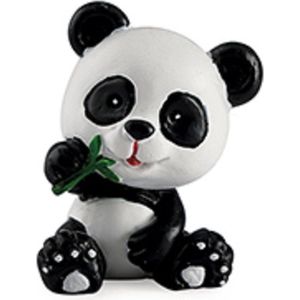 Beeldje Panda 4cm hoog - 6 stuks - uitdeelcadeautjes