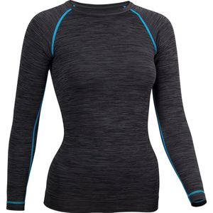 Avento Thermoshirt Superior - Vrouwen - Zwart/Aqua - Maat 40