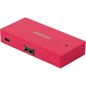 Sweex 4-poorts USB hub - USB2.0 - roze - 0,60 meter