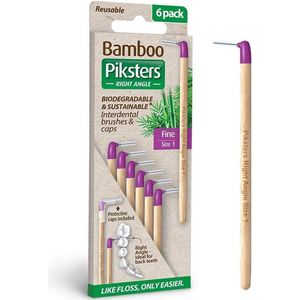 Bamboo Piksters Ragers Hoek Size 1 Fine Paars - 1 x 6 stuks
