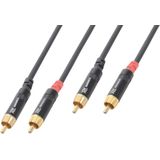 PD Connex RCA kabel 2x RCA Male - 2x RCA Male - 6m