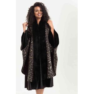 Voodoo Vixen - Liliana Leopard Print Cape - XL - Bruin