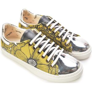 GOBY - Flowers - Sneakers - Schoenen - Hoge kwaliteit - Handmade - Meisjesprint - Maat 42