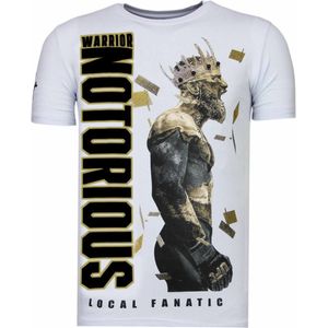 Conor Notorious Warrior - Rhinestone T-shirt - Wit
