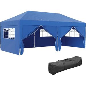 Opvouwbaar Tuinpaviljoen 3x6m - Ideaal voor Buitenevenementen, Waterdicht en UV-beschermd met Zijwanden en Transporttas