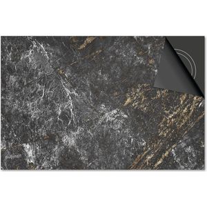 Inductie beschermer 77x51 - afdekplaat inductie mat - Dietrix Kookplaat beschermer - Exclusief - Marmer - Grijs Bruin lijnen