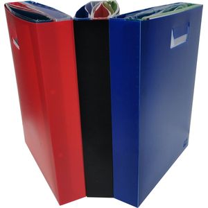 3x EXXO-HFP # 38000 - Pop-Up Rugtas Box - Boek-Safe - Bescherm Box - 50mm vulhoogte - 3 Parel Kleuren Assorti