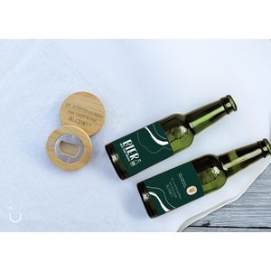Wil jij meter worden? - Set voor bier - Cadeu meter vragen - Bierfles etiket met flesopener