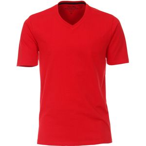 Redmond regular fit T-shirt - korte mouw V-hals - rood - Maat: XXL